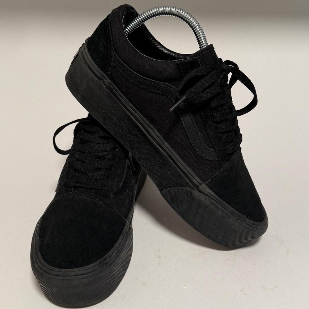 Vans Stackform Platform Old Skool Black on Black Womens Size 9